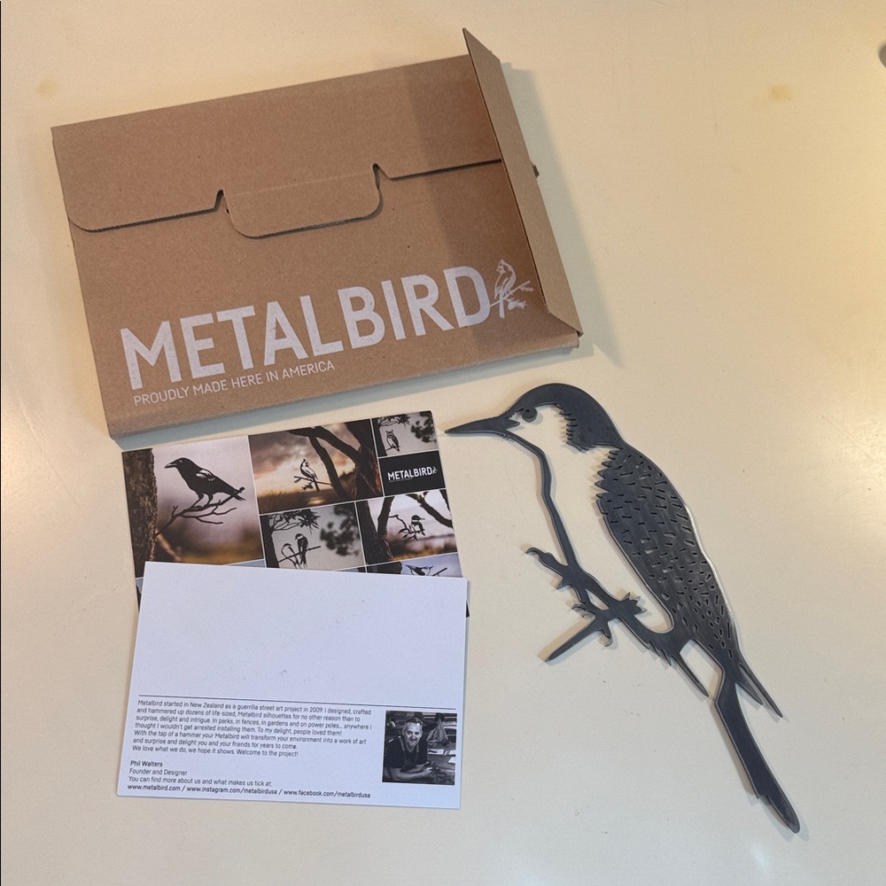 METALBIRD Tree Art Woodpecker 
Made in the USA!